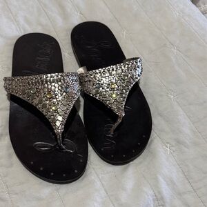Sam Edelman Silver Embellished Sandals